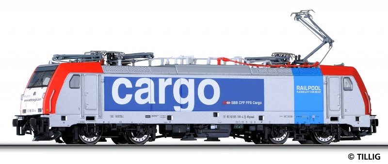 E-Lok. BR186 181-4, RAILPOOL - SBB-Cargo, Ep.VI