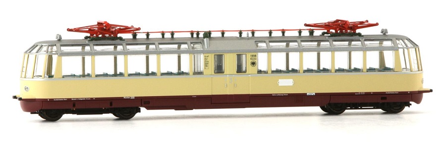Triebwagen 'Gläserner Zug' elT 1988, DRG, Ep.II, rot-beige, DC-Digital