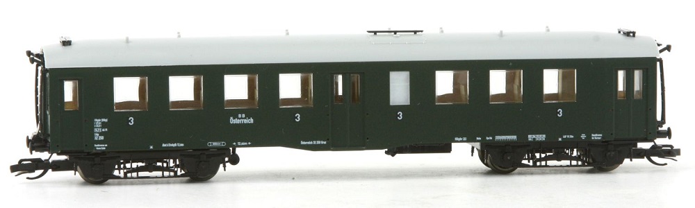 Saxonia Personenwagen Bauart 'Altenberg', 3. Klasse, BBÖ, Ep.III, 1. BN