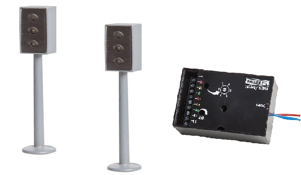 2 LED-es közlekedési lámpa elektronikával