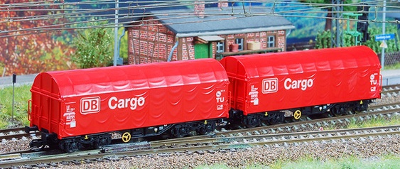 Ponyvás teherkocsi párban DB-Cargo Ep.V