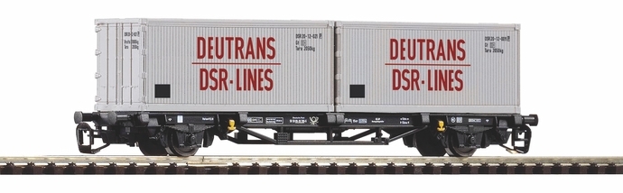 Konténer és szállítókocsi, DR, Ep.IV, mit 2X20' Container 'DSR'
