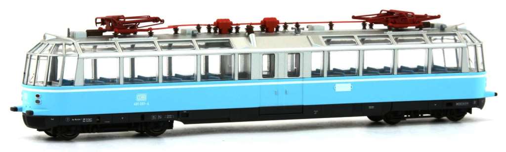 Triebwagen 'Gläserner Zug' ET 91 01 001-4, DB, Ep.IV, olympiablau 