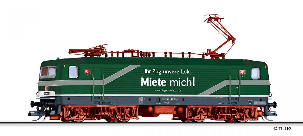 TILLIG Elektrolokomotive 143 841-5 DB Gebrauchtzug Ep.VI.