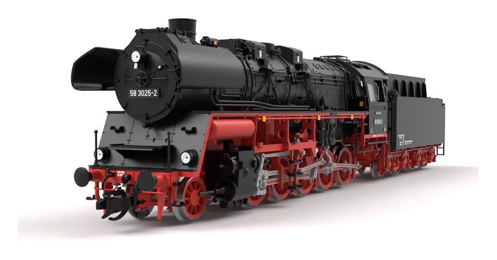 Saxonia  Dampflok 58 3025-2 mit T34 Tender, DR, Ep.IV