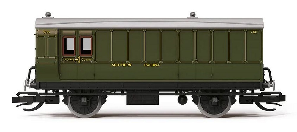 Hornby  Gepäckwagen 4 Wheel Coach 3rd Class Brake Baggage, SR, Ep.I